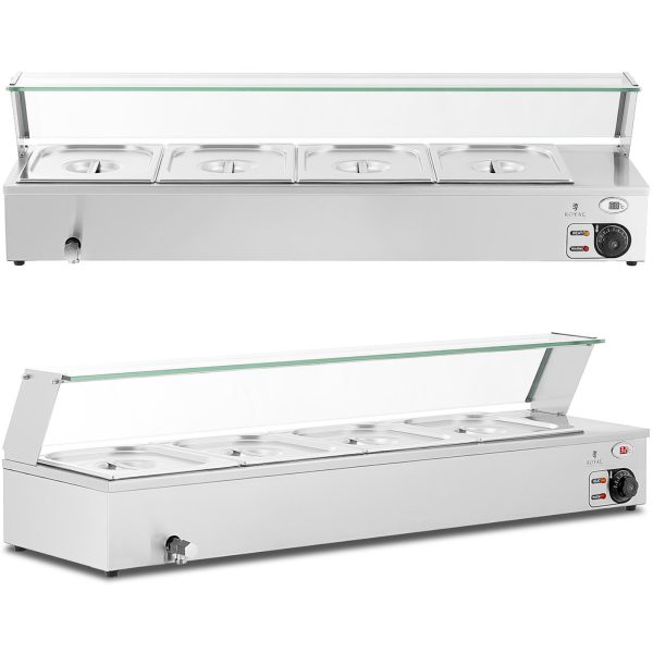 Bemar sildītāja sildītāja sildīšanas bufete ar 4 x GN 1/2 2000 W pārsegu