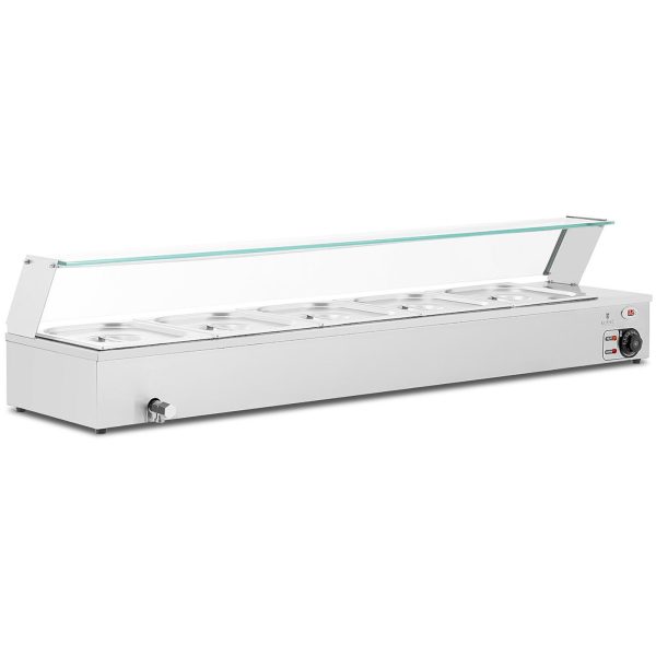 Bemar sildītāja sildītāja sildīšanas bufete ar 5 x GN 1/2 2000 W pārsegu