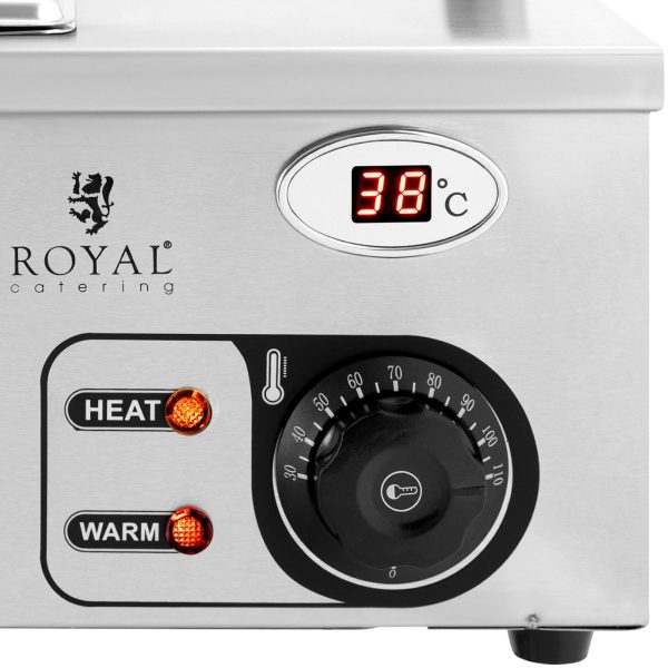 Bemar sildītāja sildītāja sildīšanas bufete ar 5 x GN 1/2 2000 W pārsegu