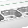 Bemar sildītāja sildītāja sildīšanas bufete ar 5 x GN 1/2 2000 W pārsegu