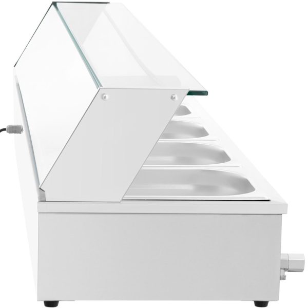 Bemar sildītāja sildītāja sildīšanas bufete ar 5 x GN 1/2 2000 W pārsegu