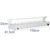 Bemar sildītāja sildītāja sildīšanas bufete ar 5 x GN 1/2 2000 W pārsegu