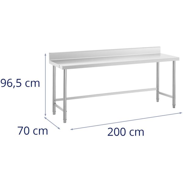 Galda darba galda tērauda mortopulārais tērauds ar 200x70cm malu