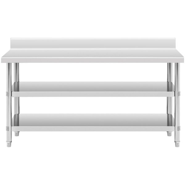 Galda darba galds tērauda Mortoperland ar 2 plauktu 180x60cm malu