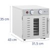 Profesionāls pārtikas dehidrators 8 RATAS 29X29CM 22L 800W