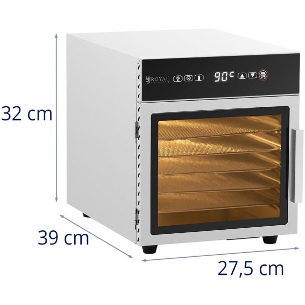 Pārtikas žāvētājs dārzeņu augļu augu sēnēm 6 režģi 30-90 C 500 W