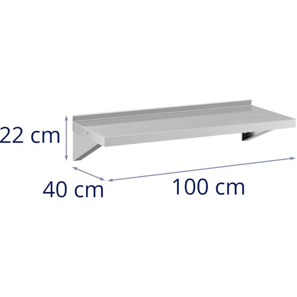 Virtuves piekārts sienas plaukts, kas izgatavots no tērauda līdz 80 kg 100 x 40 cm