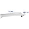 Virtuves piekārts sienas plaukts, kas izgatavots no tērauda līdz 80 kg 120 x 40 cm