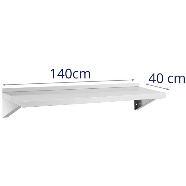 Virtuves piekārts sienas plaukts, kas izgatavots no tērauda līdz 80 kg 120 x 40 cm