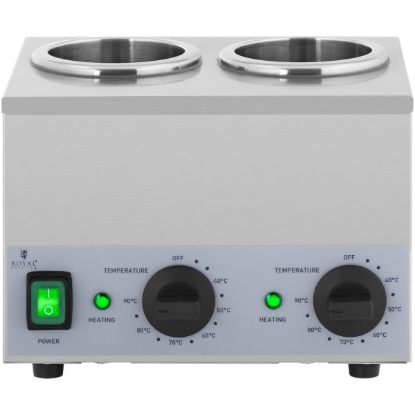 Sildītāja sildītājs 2x 1L 40-90C 400W pudeles