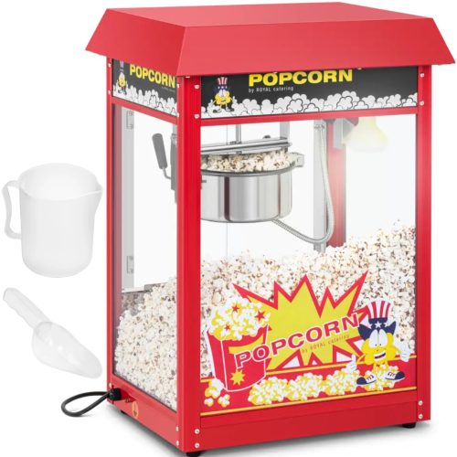 Mašīnas ierīce popkorna retro teflona 1600 grauzdēšanai 5-6 kg/h - sarkanā krāsā