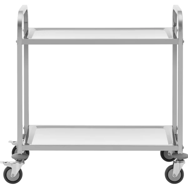 Ēdināšanas viesmīles ratiņi 2 plauktu pasniegšanai 95 x 50 cm līdz 72 kg