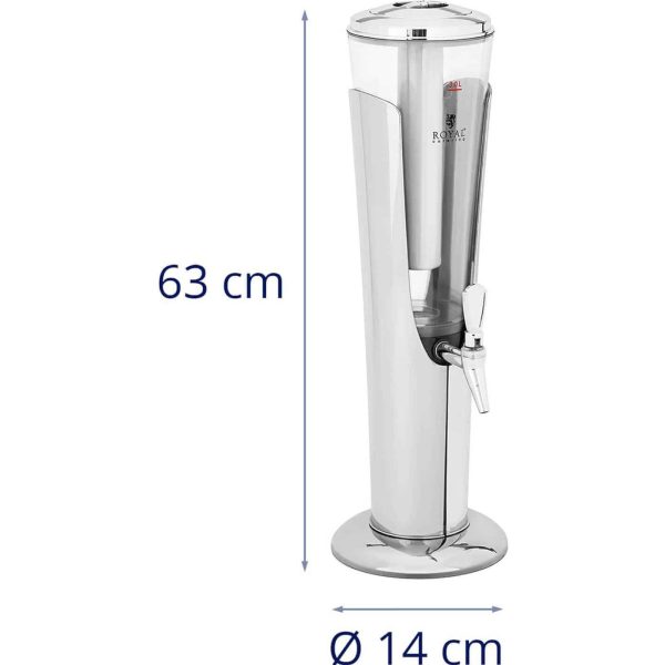 Disektora disektora dzesēšanas šķidrums dzērienu sulām ar LED apgaismojumu 3 L