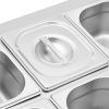 10012756-4 Loksne gastronomiskiem apstākļiem 8 x gn 1/6 + konteineri ar vākiem