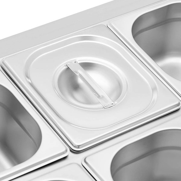10012756-4 Loksne gastronomiskiem apstākļiem 8 x gn 1/6 + konteineri ar vākiem