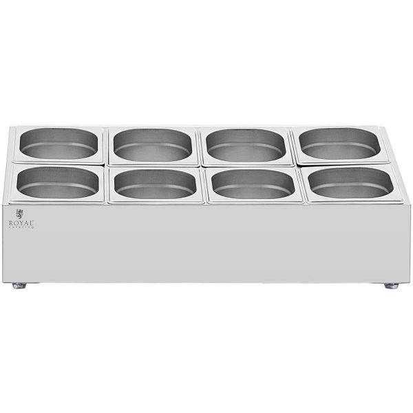 10012756-5 Loksne gastronomiskiem apstākļiem 8 x gn 1/6 + konteineri ar vākiem