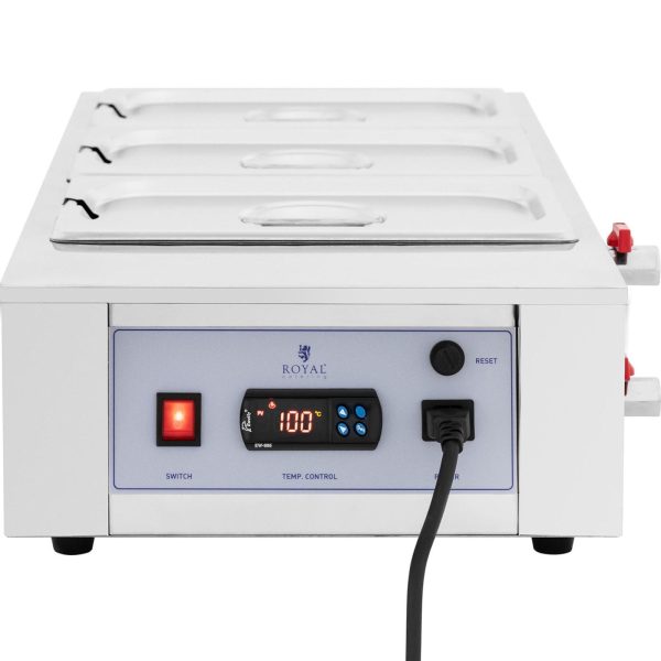 Šokolādes sildītājs elektriskām mērcēm 3 x 3,2 l 1500 w