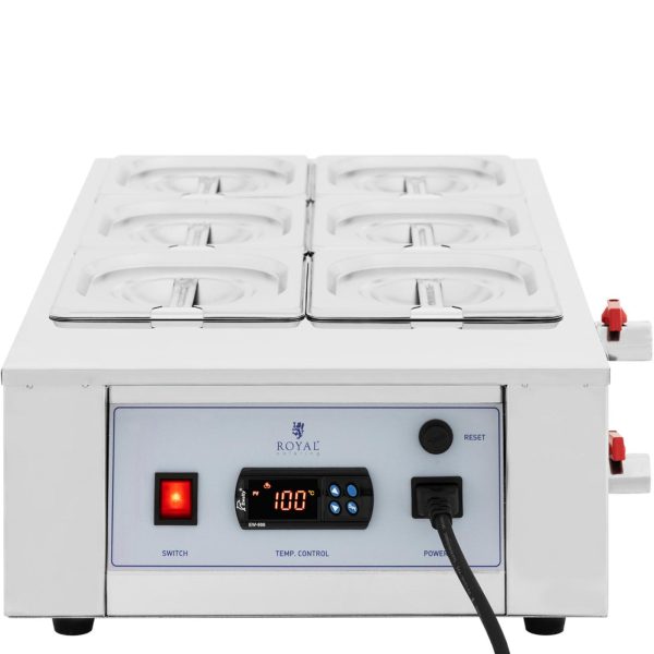 Šokolādes sildītājs elektriskām mērcēm 6 x 1,5 l 1500 W