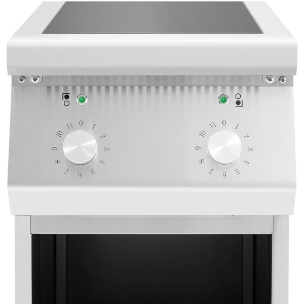 Indukcijas virtuve 2 bezmaksas deglis uz atvērtas bāzes 400 V 8500 W