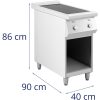 Indukcijas virtuve 2 bezmaksas deglis uz atvērtas bāzes 400 V 8500 W