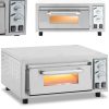 Profesionāla viena -ķemmīšu picu krāsns 1 picas diametrā 40 cm 2400 W Profesionāla viena -ķemmīšu picu krāsns 1 picas diametrā 40 cm 2400 W