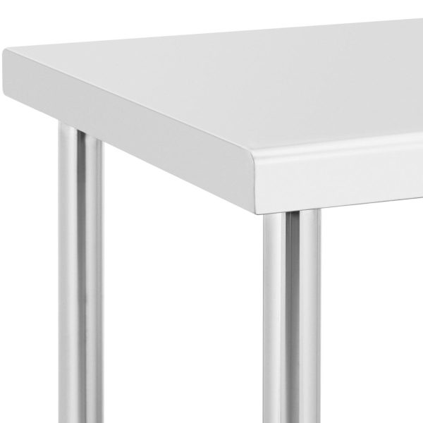 Gastronomiskais metāla galds uz riteņiem ar plaukta tēraudu 60 x 120 cm
