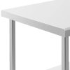 Galda darba virsma uz riteņiem 2 līmeņi 60 x 80 cm tērauds līdz 135 kg