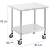 Galda darba virsma uz riteņiem 2 līmeņi 60 x 80 cm tērauds līdz 135 kg