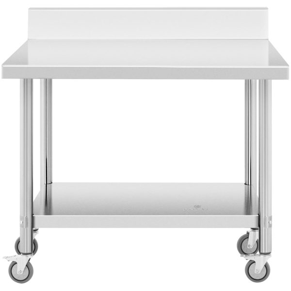Galda sienas augšdaļa ar malu uz riteņiem 1 plaukts 100 x 60 cm līdz 155 kg