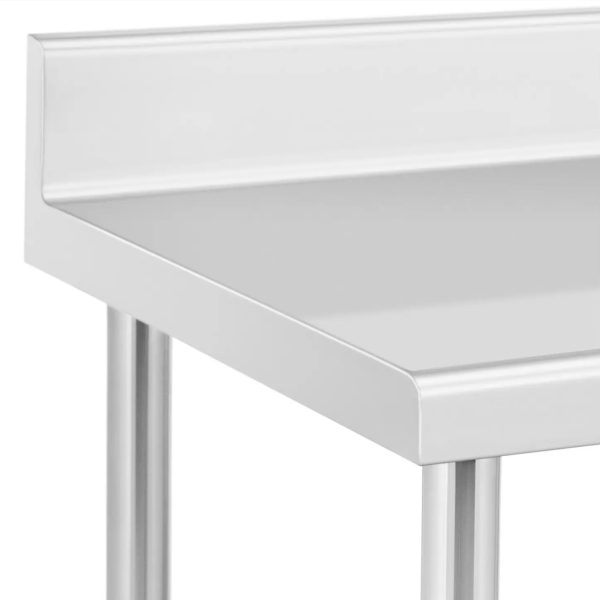 Galda sienas augšdaļa ar malu uz riteņiem 2 līmeņus 60 x 80 cm tērauds