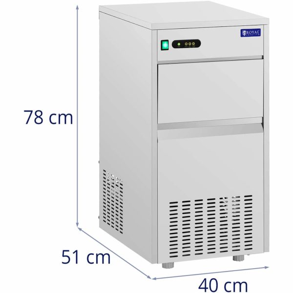 Profesionāls ledus kausiņš ledus 30 kg / dienā 240 W