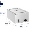 Bemar elektriskais sildītājs ar krānu GN 1/1 640 W