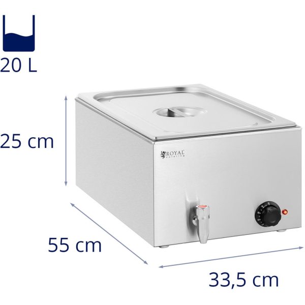Bemar elektriskais sildītājs ar krānu GN 1/1 640 W