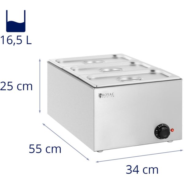 Bemar elektriskais sildītājs 3 x GN 1/3 640 W
