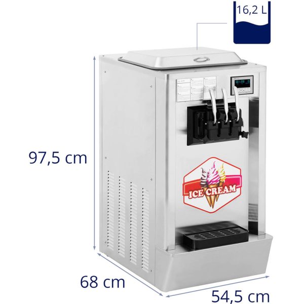 Mašīnas mašīna Itālijas saldējumam 1550 23 l/h - 3 garšas