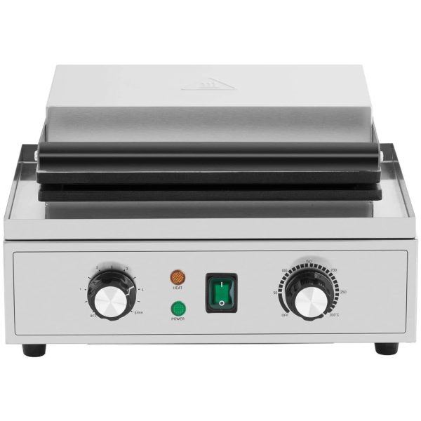 Taisnstūrveida vafeļu dzelzs 3 Beļģijas vafeļu teflon 1500 W