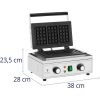 Taisnstūrveida vafeļu dzelzs 3 Beļģijas vafeļu teflon 1500 W