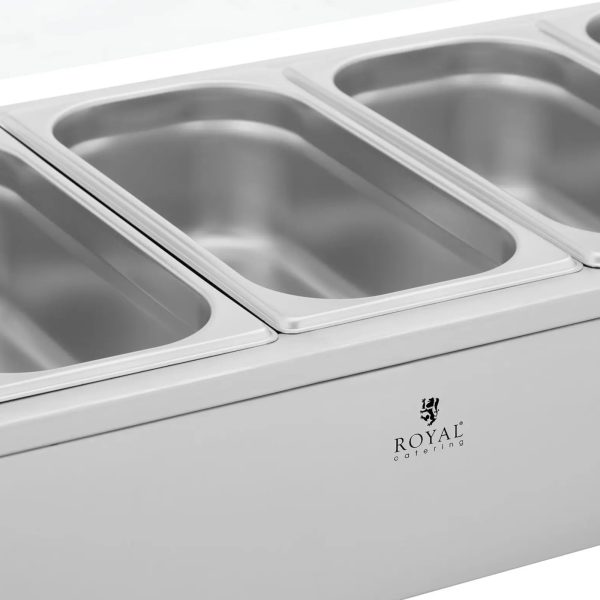 BEMAR sildītāja sildītāja sildīšanas bufete ar 6 x gn 1/3 2100 W pārsegu