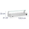 BEMAR sildītāja sildītāja sildīšanas bufete ar 6 x gn 1/3 2100 W pārsegu