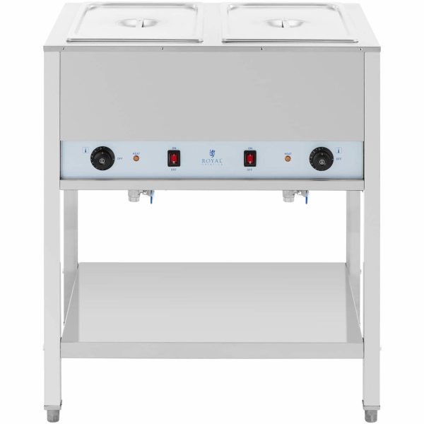 gastronomisks sildītājs ar brīvi stāvošu pamatni 2 x GN 1/1 1265 collas