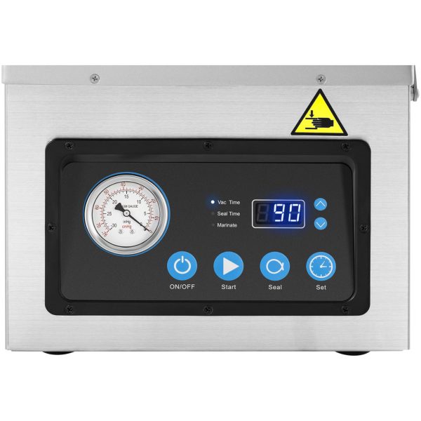 Pārtikas vakuuma iepakojuma mašīnas platums 26 cm 77 L/min 1 bārs 1000 W
