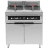 Divkārša indukcijas cepšanas ierīce ar 2 x 30 l 60-190 C 380 V 20000 W skapis