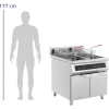 Divkārša indukcijas cepšanas ierīce ar 2 x 30 l 60-190 C 380 V 20000 W skapis