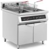Divkārša indukcijas cepšanas ierīce ar 2 x 30 l 60-190 C 380 V 20000 W skapis