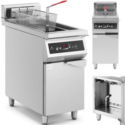 Delachabian indukcijas fritieris ar 30 L 60-190 C 380 V 10000 W skapi