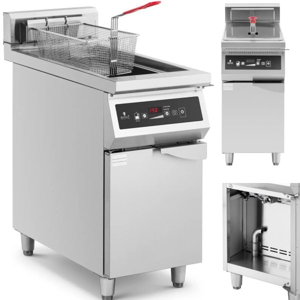 Delachabian indukcijas fritieris ar 30 L 60-190 C 380 V 10000 W skapi