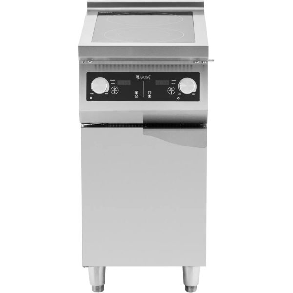 Indukcijas virtuve 2 bezmaksas deglis ar 400 V 8500 W skapi