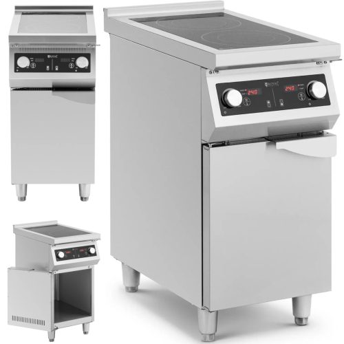 Indukcijas virtuve 2 bezmaksas deglis ar 400 V 8500 W skapi