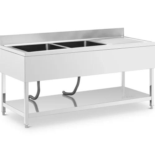 Divu ķemmīšu peldbaseins ar plaukta kanalizatoru un 180 x 70 x 97 cm malu
