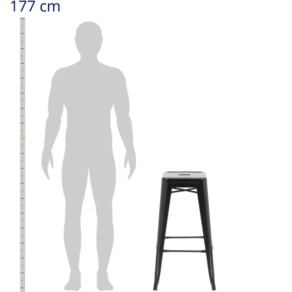 Izkārnījumu izkārnījumu bārs Hocker Black Loft - 2 datori